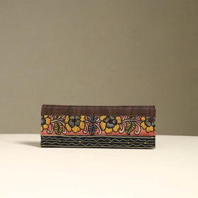 Handpainted kalamkari natural dyed ghicha silk clutch