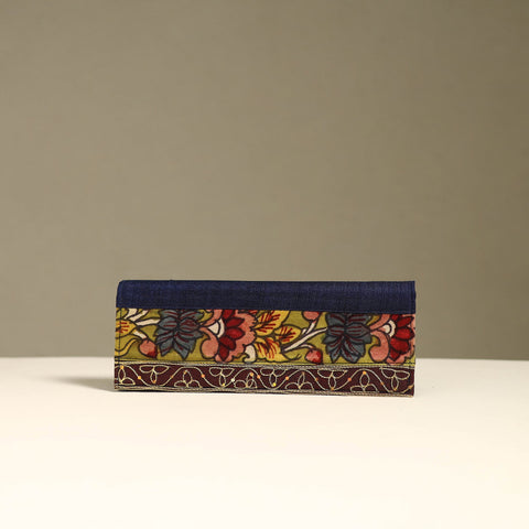 Handpainted kalamkari natural dyed ghicha silk clutch