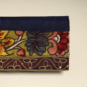 Handpainted kalamkari natural dyed ghicha silk clutch