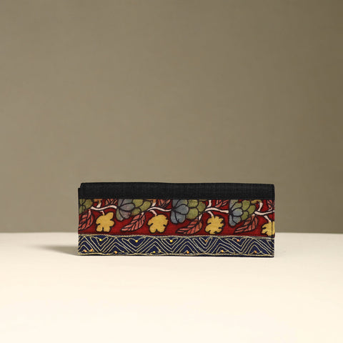 Handpainted kalamkari natural dyed ghicha silk clutch