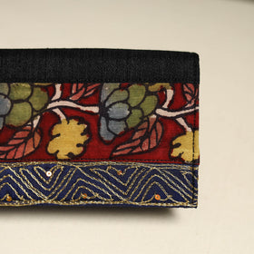 Handpainted kalamkari natural dyed ghicha silk clutch