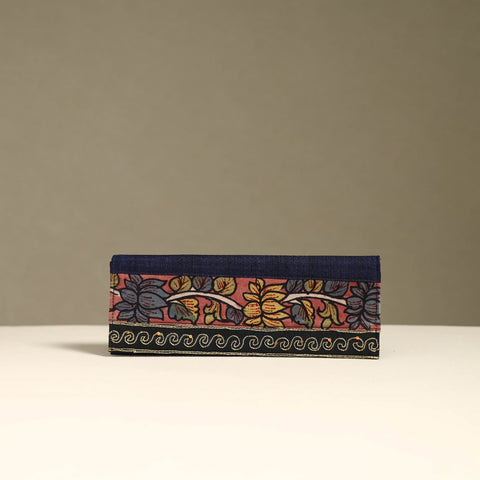 Handpainted kalamkari natural dyed ghicha silk clutch