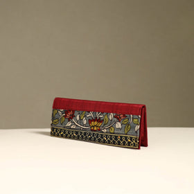Handpainted kalamkari natural dyed ghicha silk clutch