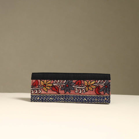 Handpainted kalamkari natural dyed ghicha silk clutch