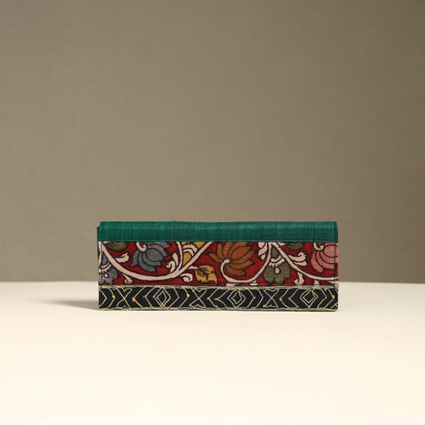 Handpainted kalamkari natural dyed ghicha silk clutch