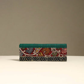 Handpainted kalamkari natural dyed ghicha silk clutch