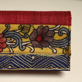 Handpainted kalamkari natural dyed ghicha silk clutch