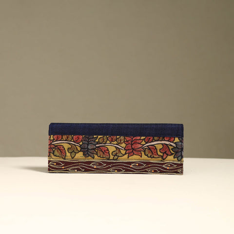 Handpainted kalamkari natural dyed ghicha silk clutch