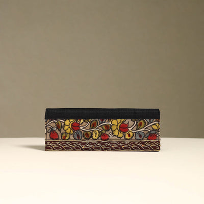 Handpainted kalamkari natural dyed ghicha silk clutch