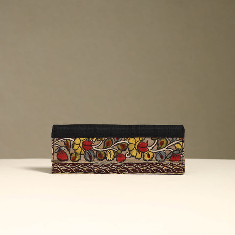 Handpainted kalamkari natural dyed ghicha silk clutch