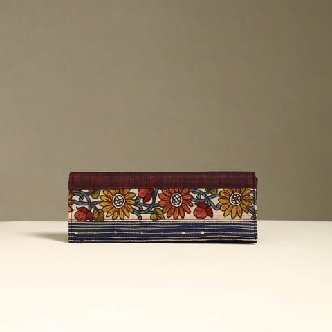 Handpainted kalamkari natural dyed ghicha silk clutch