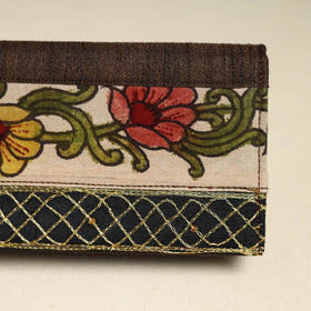 Handpainted kalamkari natural dyed ghicha silk clutch