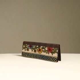 Handpainted kalamkari natural dyed ghicha silk clutch