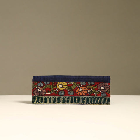 Handpainted kalamkari natural dyed ghicha silk clutch