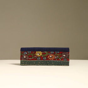 Handpainted kalamkari natural dyed ghicha silk clutch