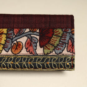 Handpainted kalamkari natural dyed ghicha silk clutch