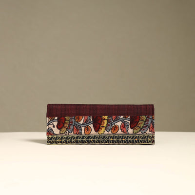 Handpainted kalamkari natural dyed ghicha silk clutch