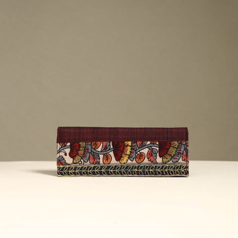 Handpainted kalamkari natural dyed ghicha silk clutch