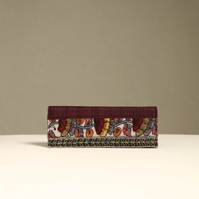 Handpainted kalamkari natural dyed ghicha silk clutch