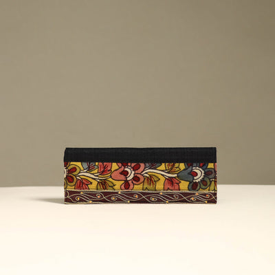 Handpainted kalamkari natural dyed ghicha silk clutch