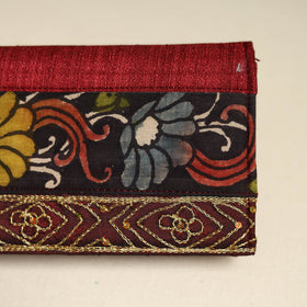 Handpainted kalamkari natural dyed ghicha silk clutch