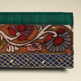 Handpainted kalamkari natural dyed ghicha silk clutch