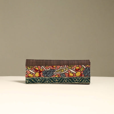 Handpainted Kalamkari Natural Dyed Ghicha Silk Clutch / Wallet 21