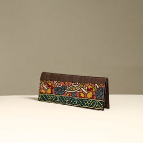 Handpainted kalamkari natural dyed ghicha silk clutch