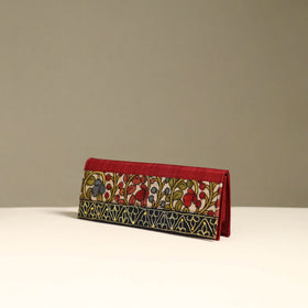 Handpainted kalamkari natural dyed ghicha silk clutch