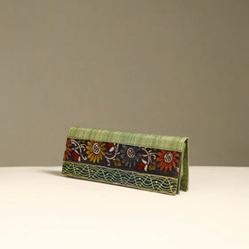 Handpainted kalamkari natural dyed ghicha silk clutch