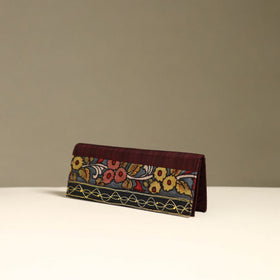 Handpainted kalamkari natural dyed ghicha silk clutch