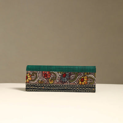 Handpainted Kalamkari Natural Dyed Ghicha Silk Clutch / Wallet 26
