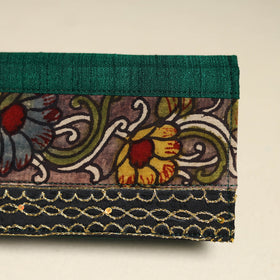 Handpainted kalamkari natural dyed ghicha silk clutch