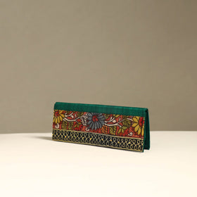 Handpainted kalamkari natural dyed ghicha silk clutch
