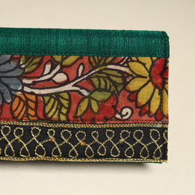 Handpainted kalamkari natural dyed ghicha silk clutch