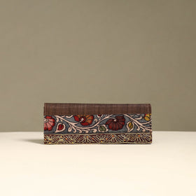 Handpainted kalamkari natural dyed ghicha silk clutch