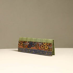 Handpainted kalamkari natural dyed ghicha silk clutch