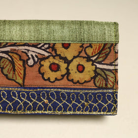 Handpainted kalamkari natural dyed ghicha silk clutch