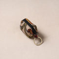 Handpainted kalamkari natural dyed keychain pouch 02