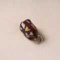 Handpainted kalamkari natural dyed keychain pouch 07