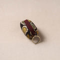 Handpainted kalamkari natural dyed keychain pouch 08