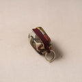 Handpainted kalamkari natural dyed keychain pouch 09