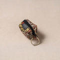 Handpainted kalamkari natural dyed keychain pouch 10