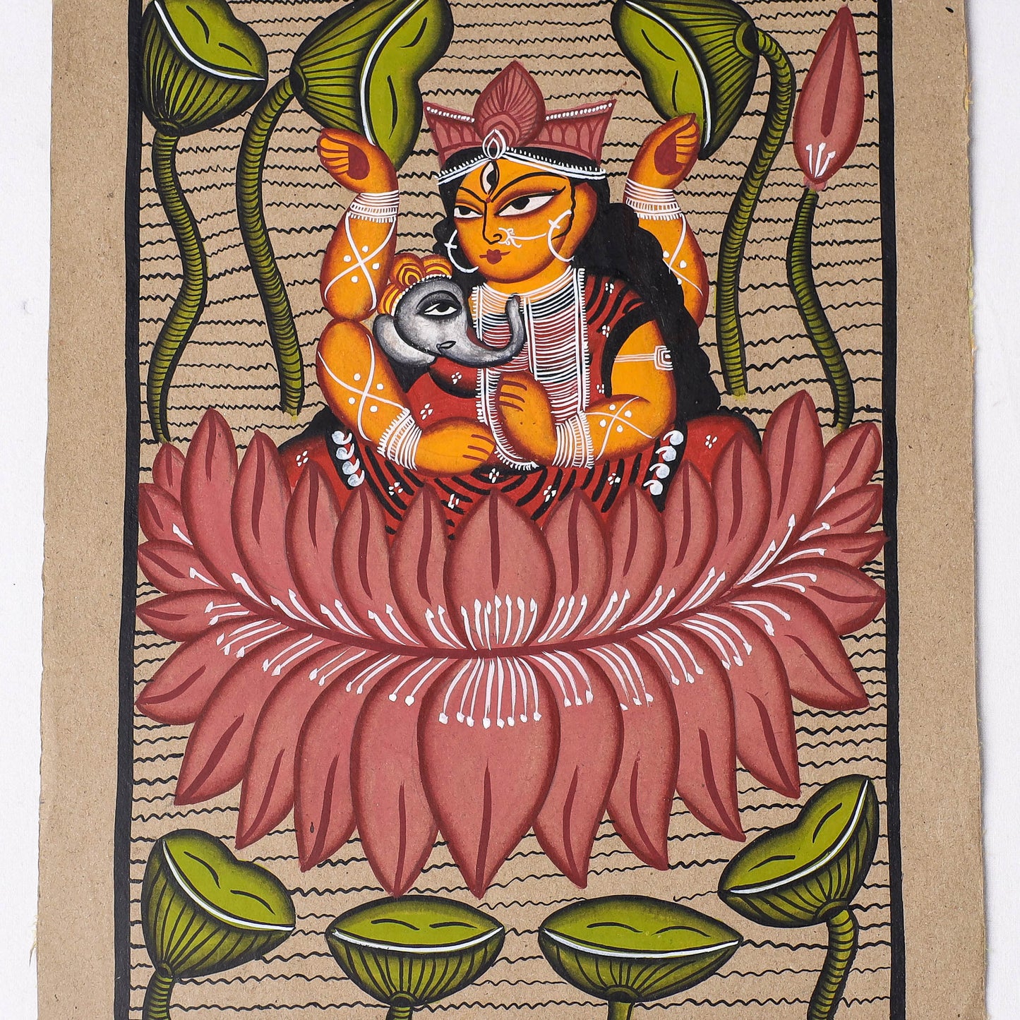  Handpainted Kalighat Painting by Laltu Chitrakar 