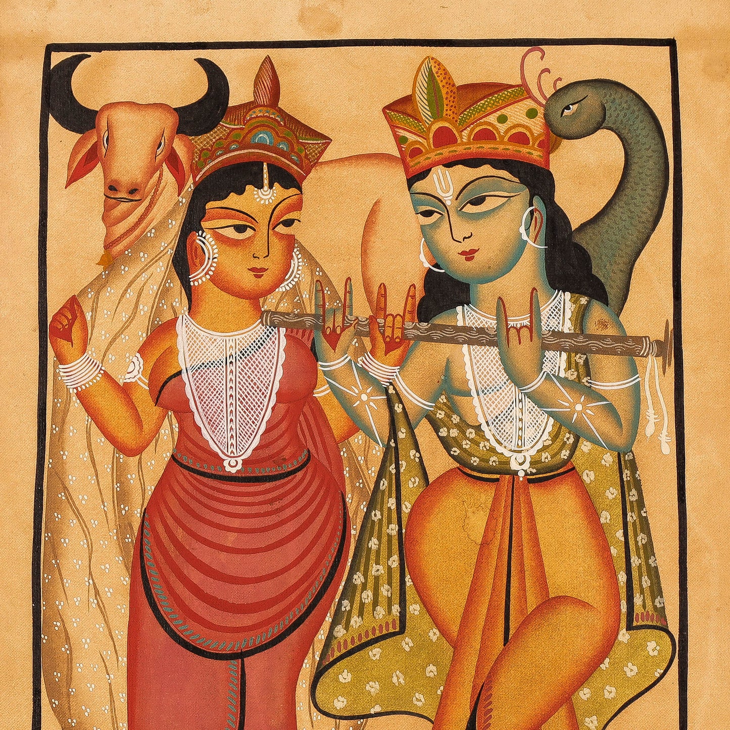  Traditional Kalighat Painting by Laltu Chitrakar Online in India at iTokri.com 