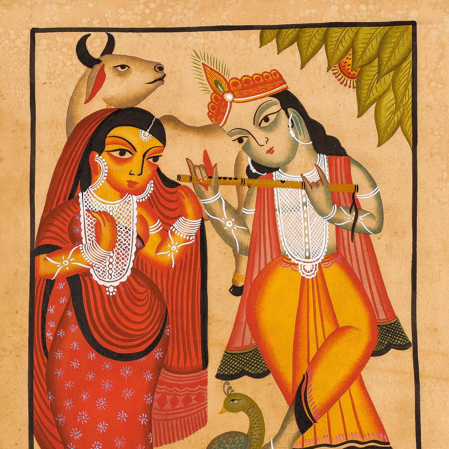  Traditional Kalighat Painting by Laltu Chitrakar Online in India at iTokri.com 