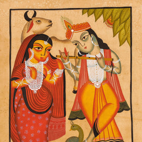  Traditional Kalighat Painting by Laltu Chitrakar Online in India at iTokri.com 