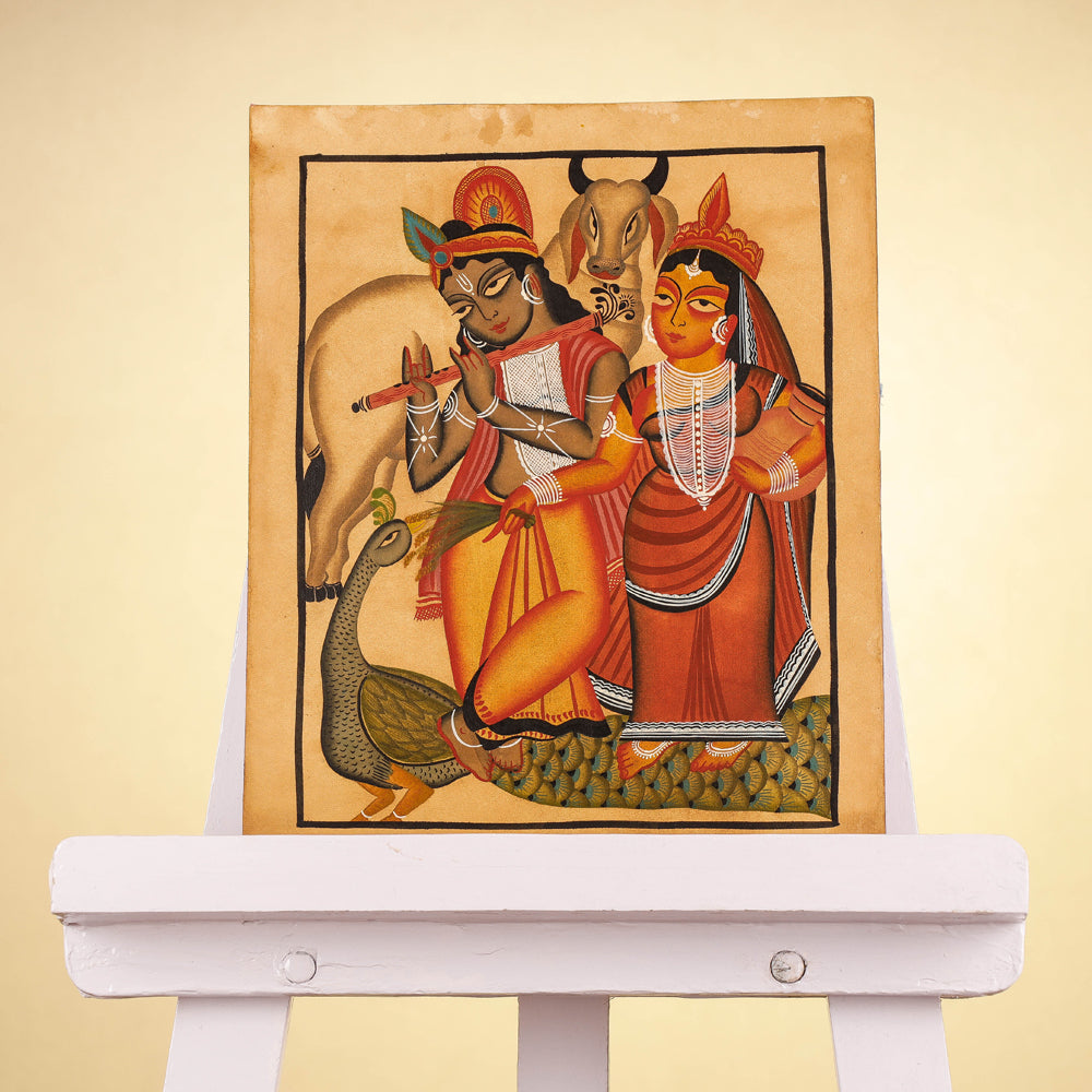  Traditional Kalighat Painting by Laltu Chitrakar Online in India at iTokri.com 