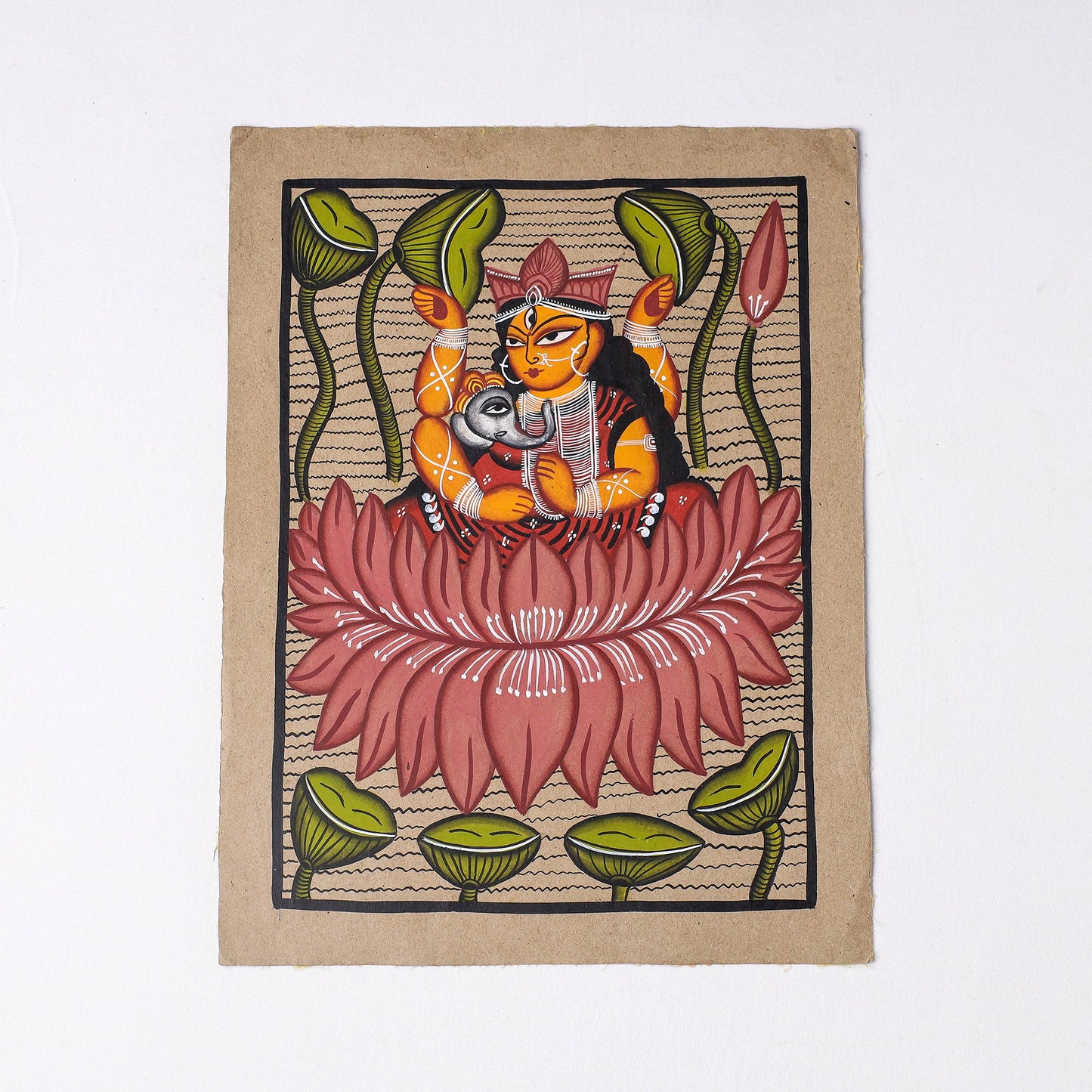  Handpainted Kalighat Painting by Laltu Chitrakar 