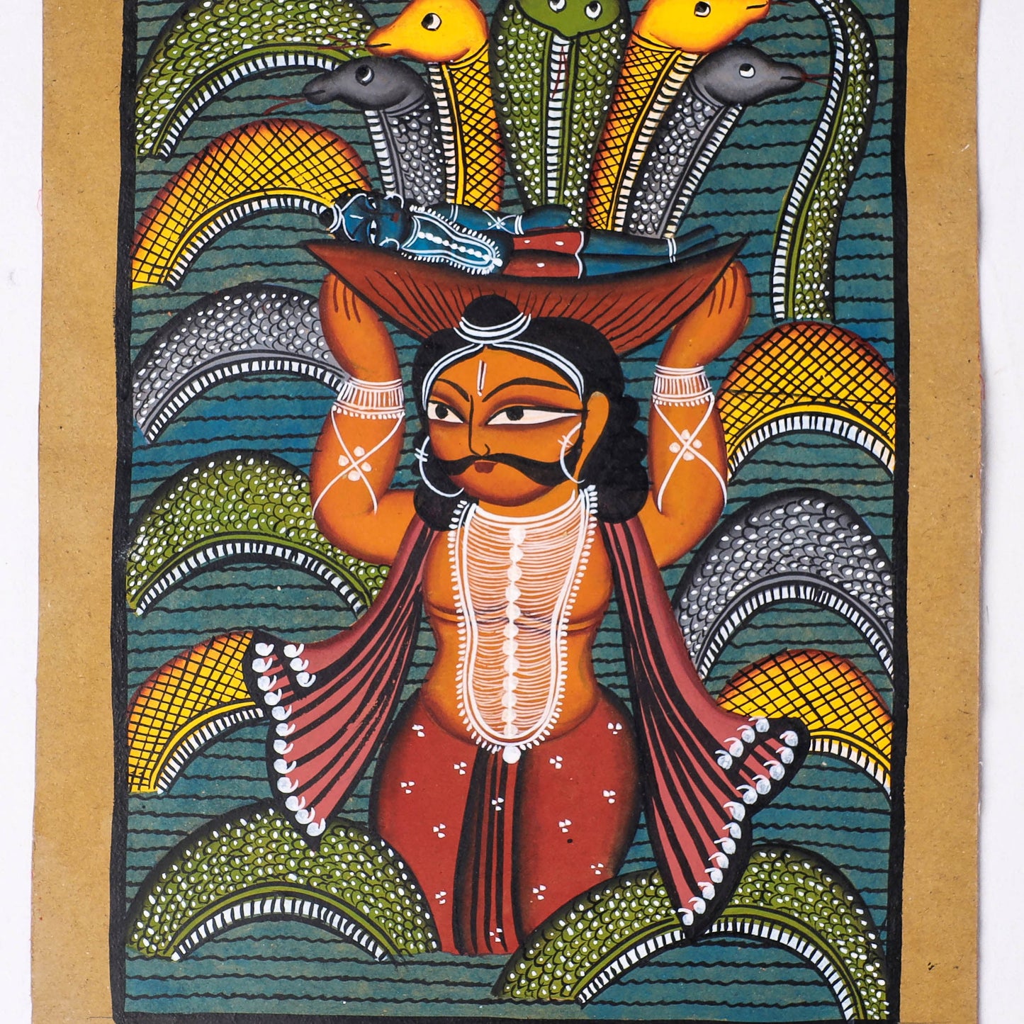  Handpainted Kalighat Painting by Laltu Chitrakar 